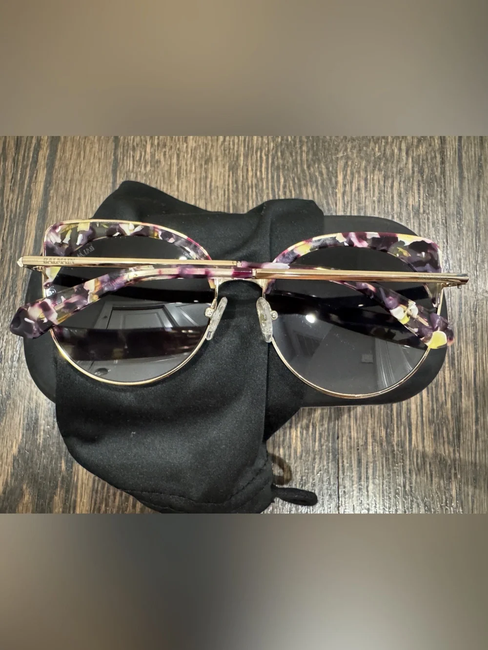 Authentic Balmain Paris Butterfly Cat-Eye Sunglasses Burgundy Purple Confetti